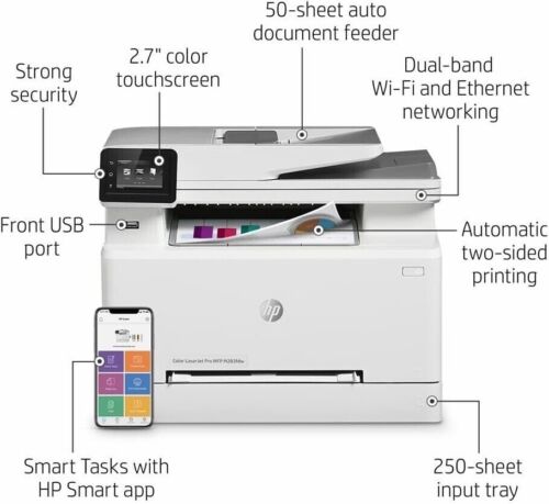 HP Color LaserJet Pro MFP M281CDW - All-in-One Wireless Printer for Home Laser Printer - White