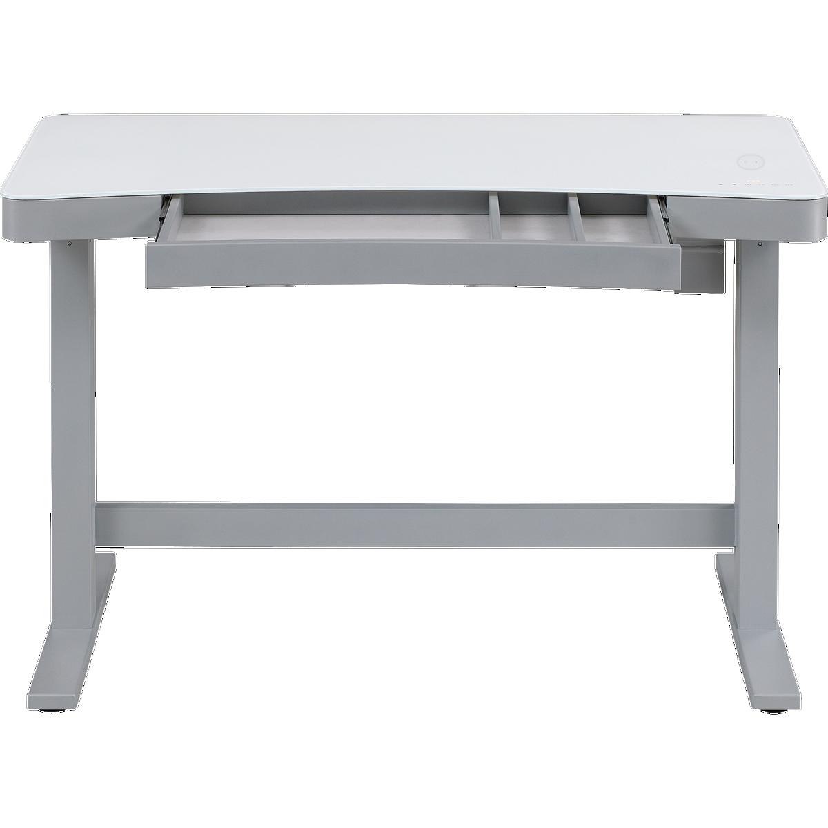 Tresanti Adjustable Height Sit/Stand Tech Desk, 47.3"L x 23.7"W x 29.4"- 47"H, White