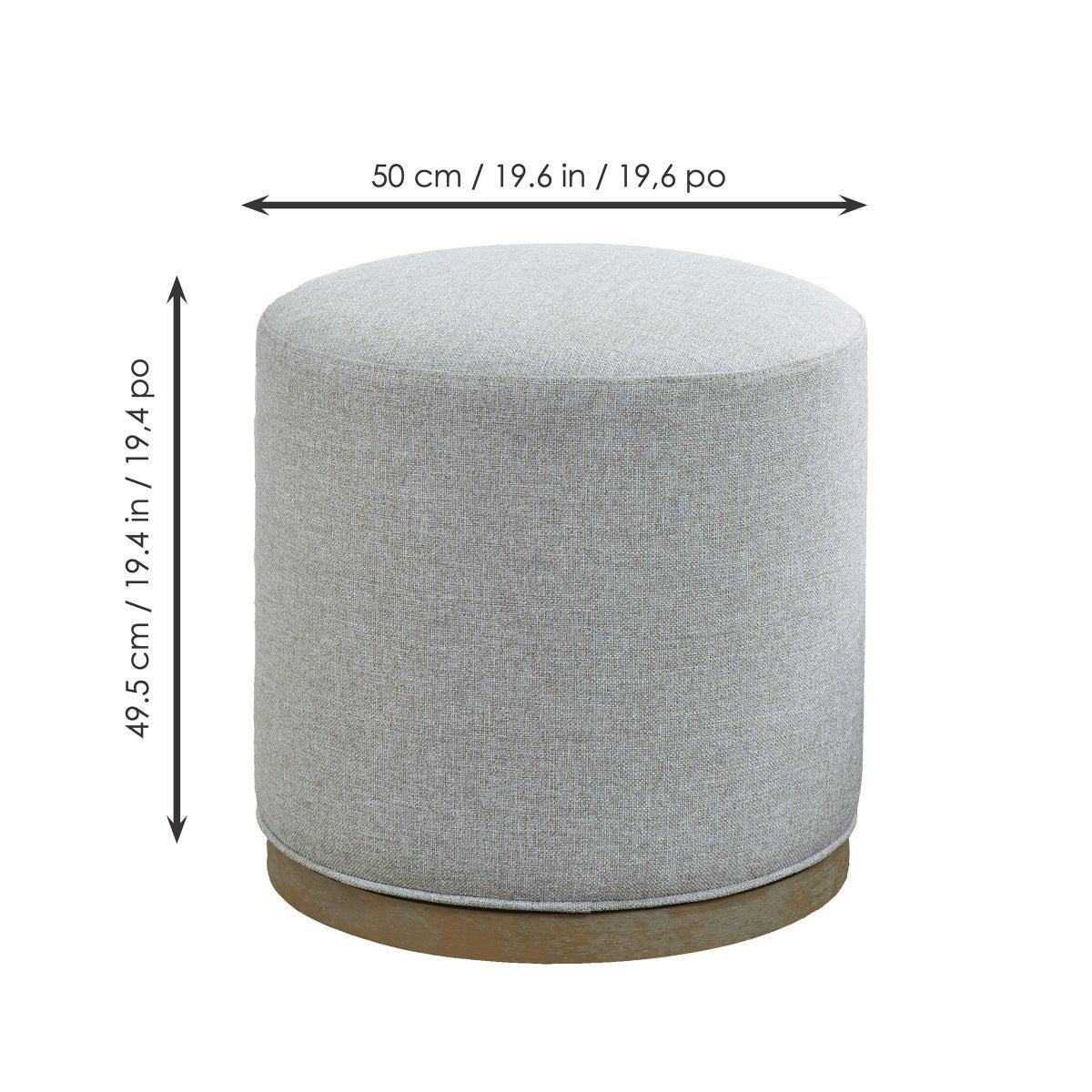 Drayden Fabric Swivel Ottoman
