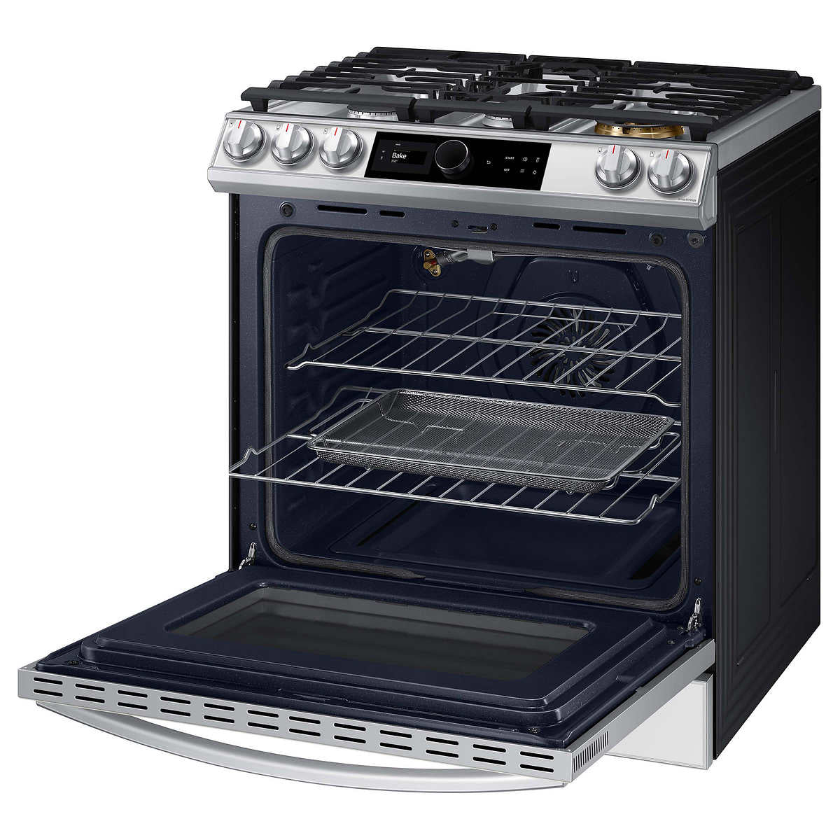 Samsung 6.0 cu. ft. Front Control Slide-in Gas Range with Smart Dial and Air Fry