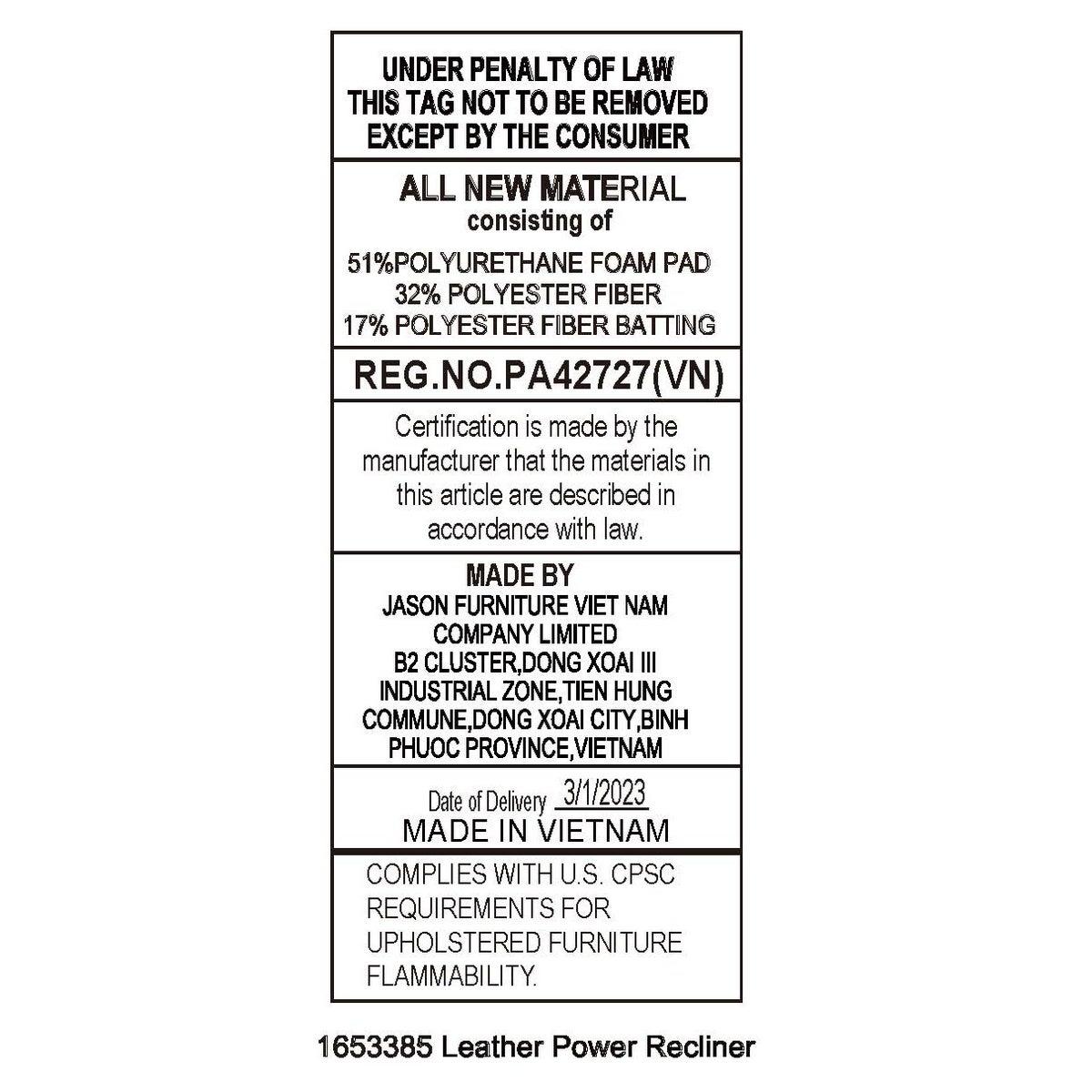 Canmore Leather Power Recliner with Power Headrest