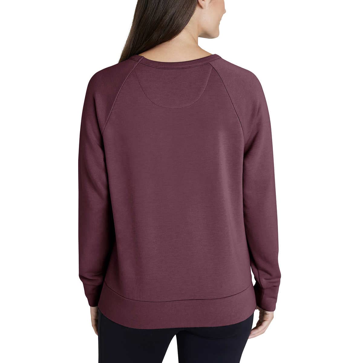 Eddie Bauer Ladies' Crewneck | Women Crewneck Casual Shirt | Ladies Crewneck Pullover - Wine Medium