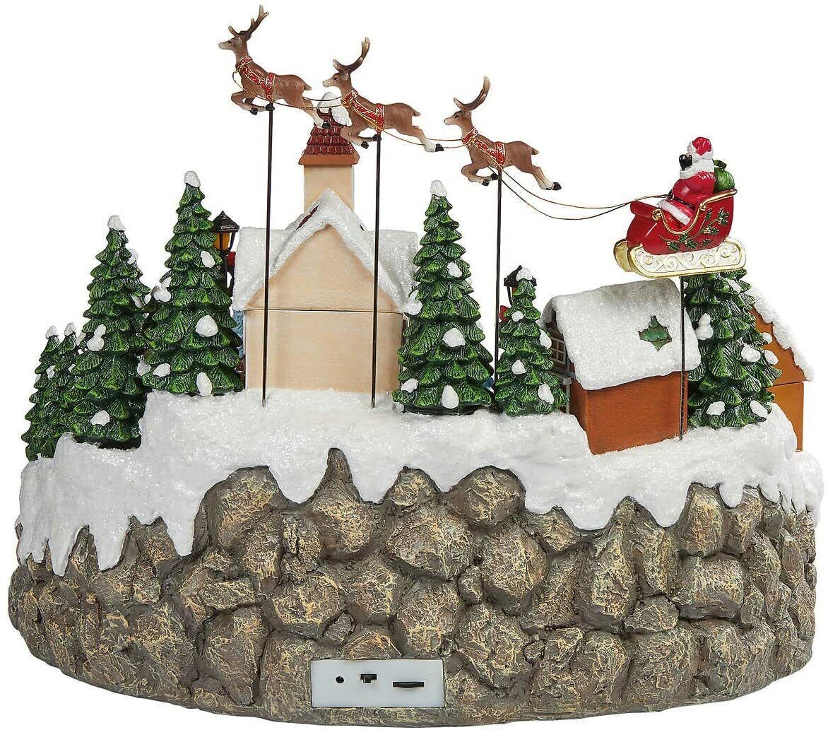 Snowy Holiday Village Centerpiece