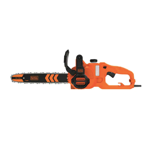 BLACK+DECKER 14 in. 8 AMP Corded Electric Rear Handle Chainsaw with Automatic Oiler