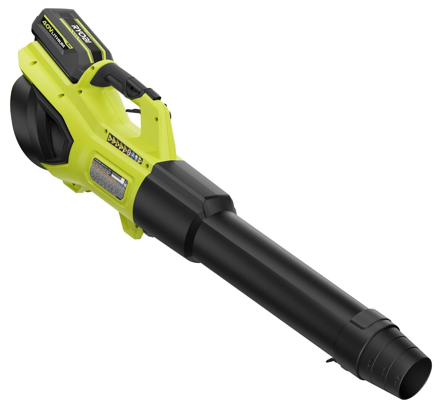 RYOBI 40V HP Brushless Whisper Series 190 MPH 730 CFM Cordless Battery Jet Fan Leaf Blower with (2) 4.0 Ah Batteries & Charger