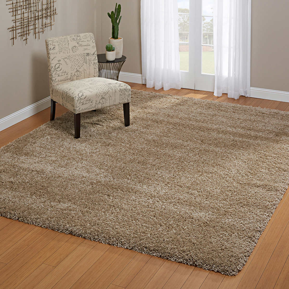 Thomasville Marketplace Luxury Shag Rugs, Color: Tan