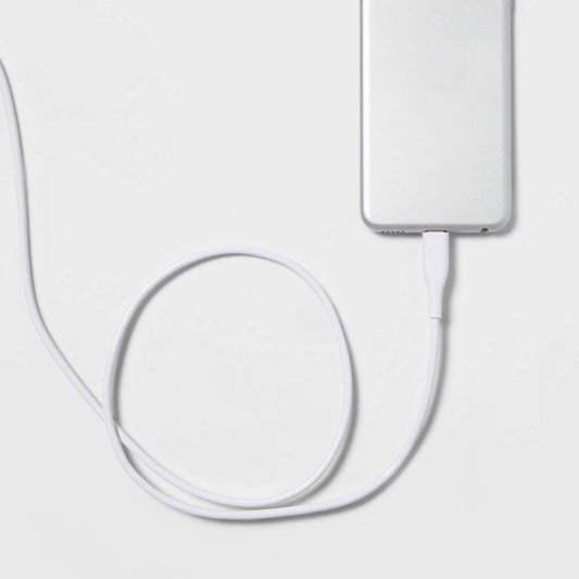3' Usb-c Round Cable - heyday White