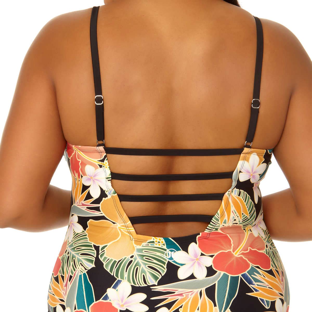 Hurley Ladies' One-Piece UPF 50+ 4-Way Stretch Swimsuit, Floral XXL