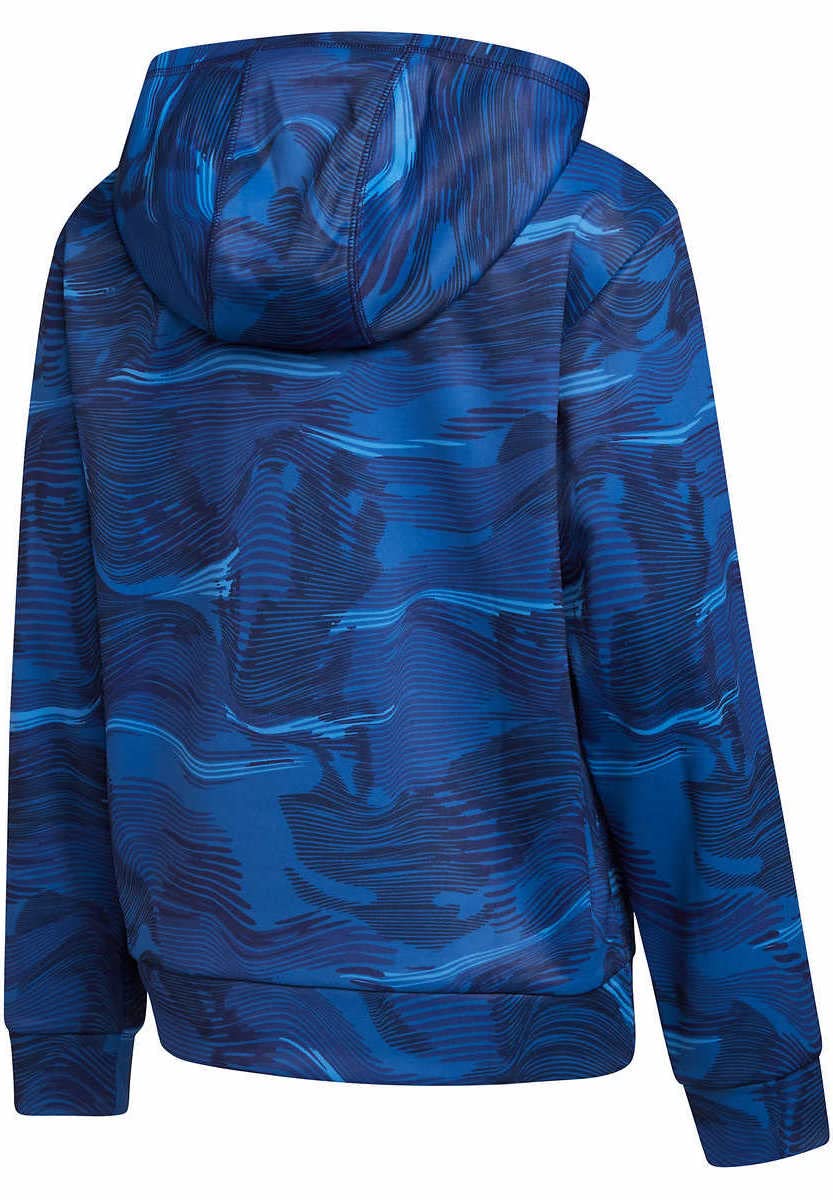 adidas Youth Tech Fleece Hoodie, Blue L(14/16)