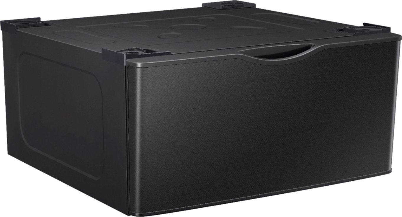 Samsung - Washer/Dryer Laundry Pedestal with Storage Drawer - Brushed Black