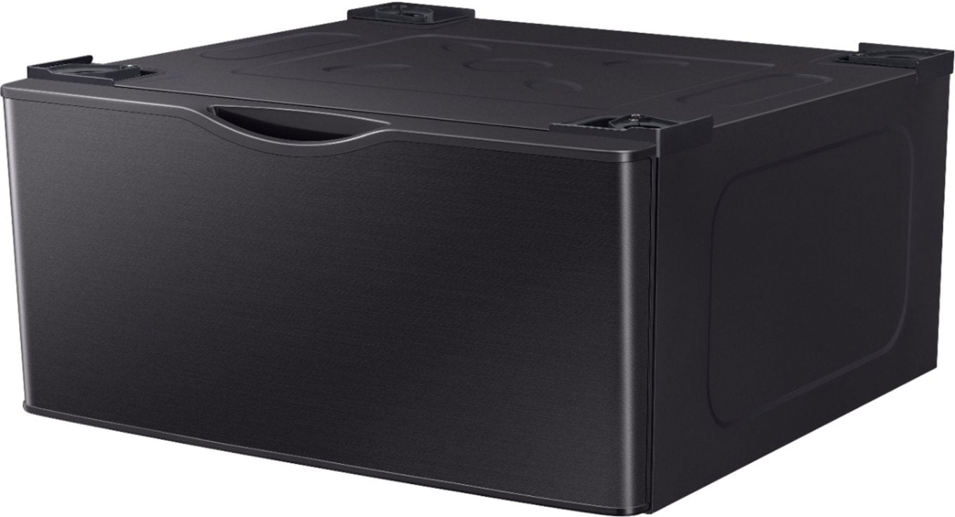 Samsung - Washer/Dryer Laundry Pedestal with Storage Drawer - Brushed Black