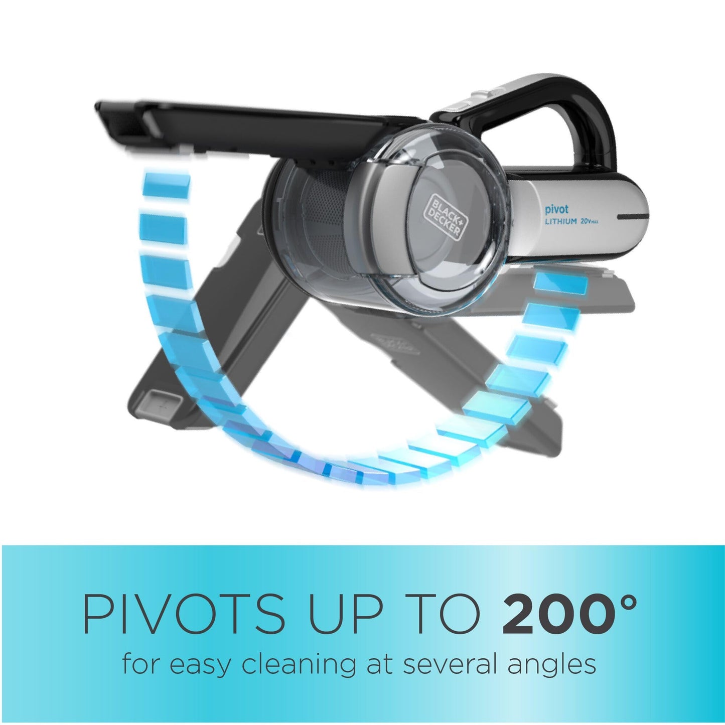 BLACK+DECKER dustbuster PIVOT VAC Cordless Handheld Vacuum, Home and Car Vacuum, (BDH2000PL