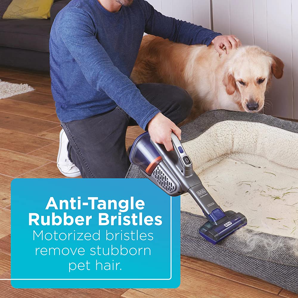BLACK+DECKER dustbuster furbuster AdvanceClean+ Cordless Pet Handheld Vacuum, Home, Pet and Car Vacuum (HHVK515JP07)