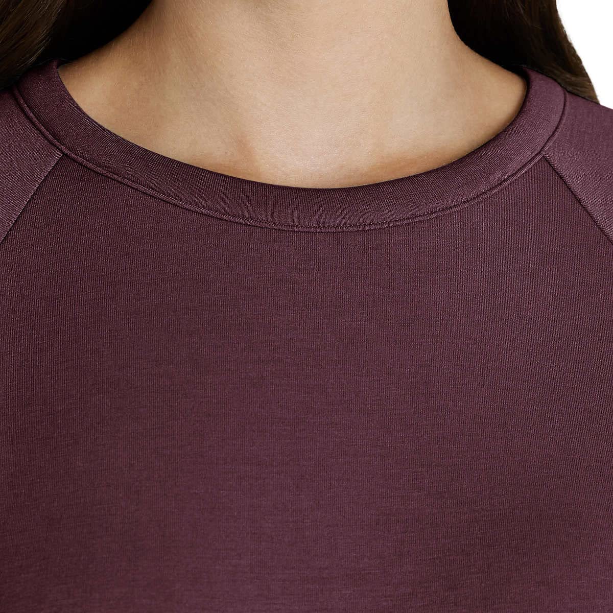 Eddie Bauer Ladies' Crewneck | Women Crewneck Casual Shirt | Ladies Crewneck Pullover - Wine Medium