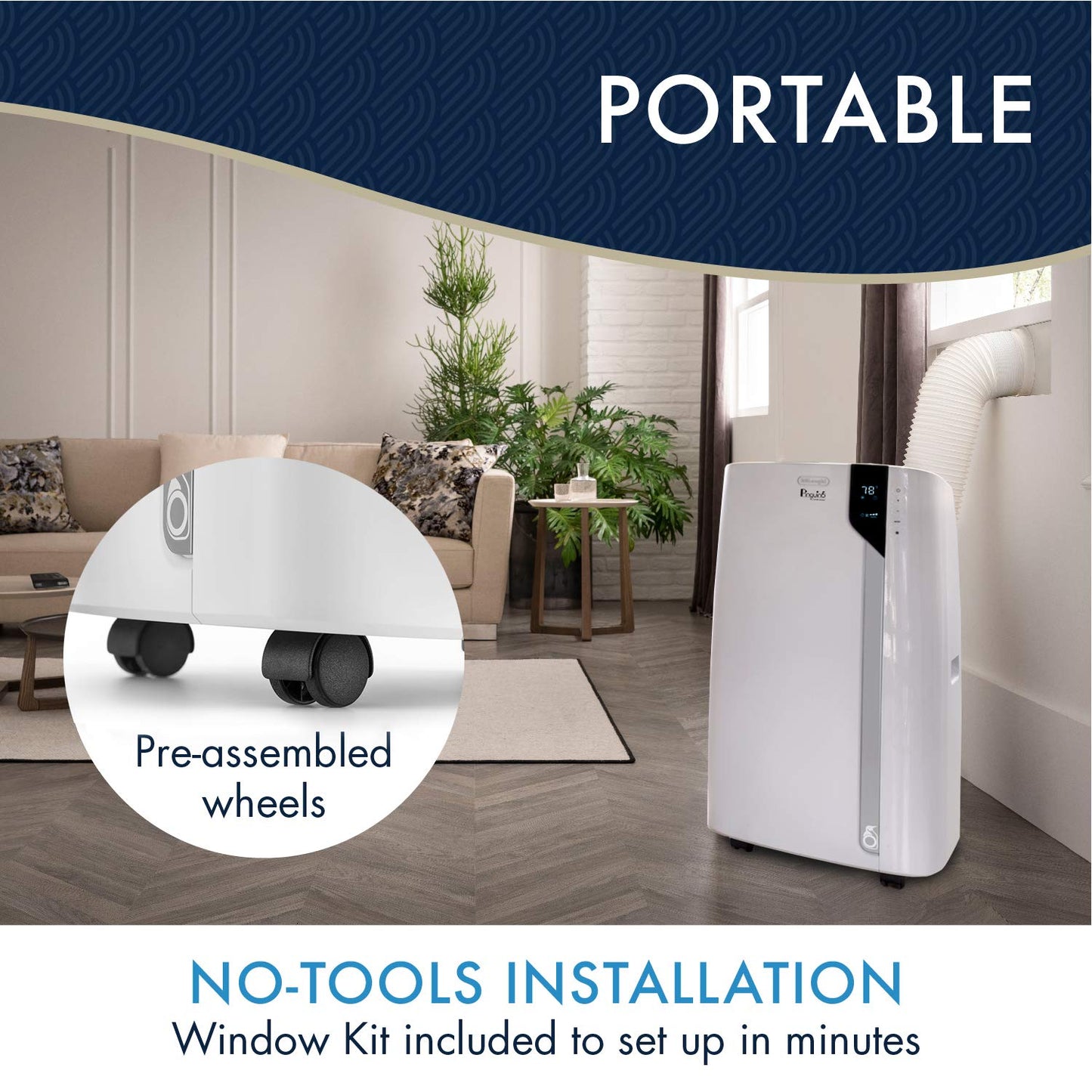 De’Longhi 3-in-1 Pinguino UV-Carelight Portable Air Conditioner