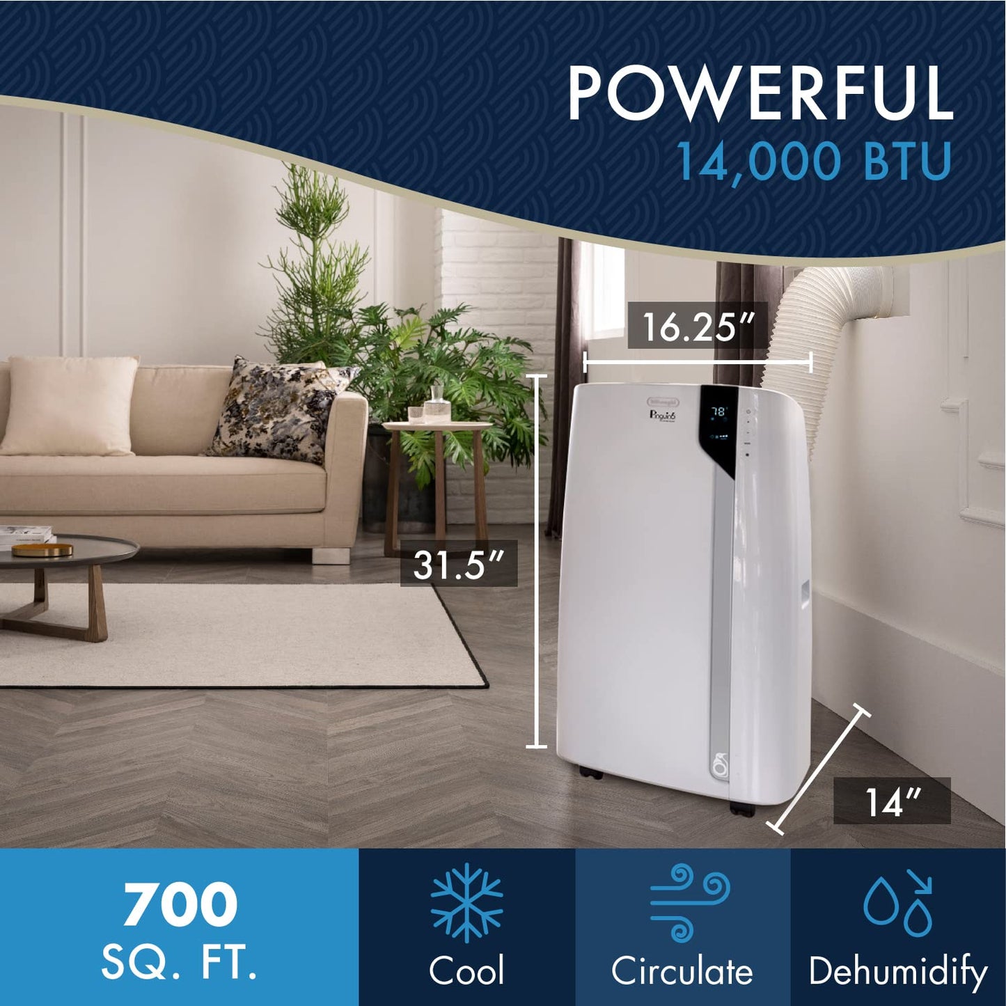 De’Longhi 3-in-1 Pinguino UV-Carelight Portable Air Conditioner