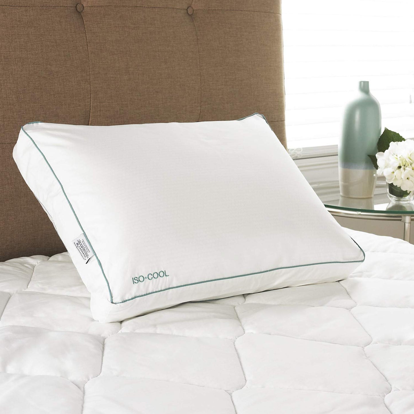 Iso-Cool Memory Foam Pillow, Gusseted Side Sleeper ,Standard