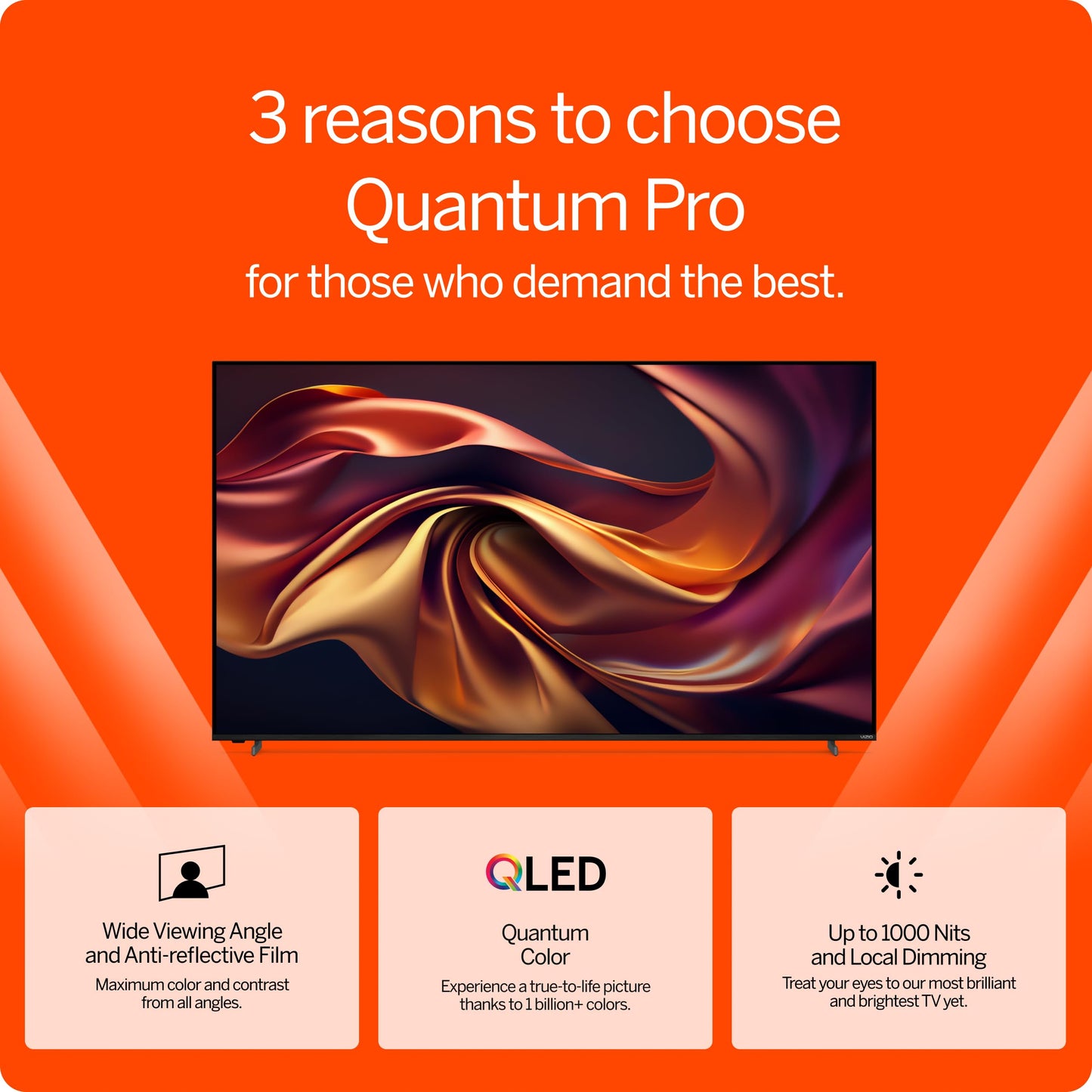 VIZIO 75-inch Quantum Pro 4K QLED 120Hz Smart TV with 1,000 nits Brightness, Dolby Vision, Local Dimming, 240FPS 1080p PC Gaming, WiFi 6E, Apple AirPlay, Google Cast Built-in (VQP75C-84, 2023)