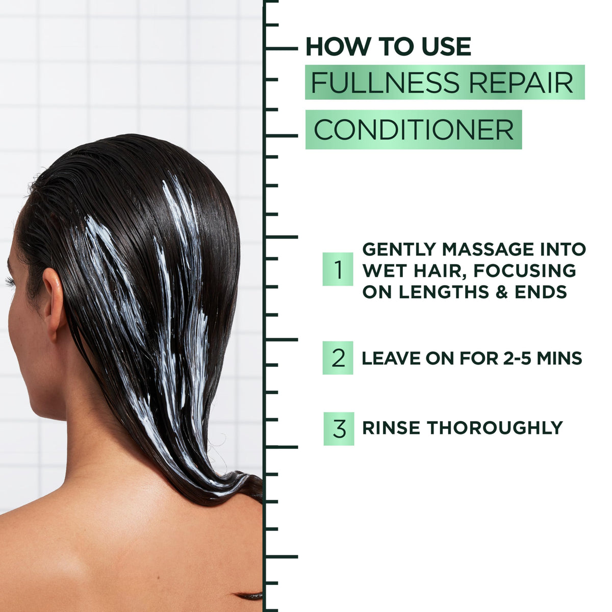 Garnier Fructis Hair Filler Fullness Repair Conditioner, Volumizing Conditioner with Polypeptides and Hair Repair Complex for Thin, Weak Split Ends, 10.1 Fl Oz