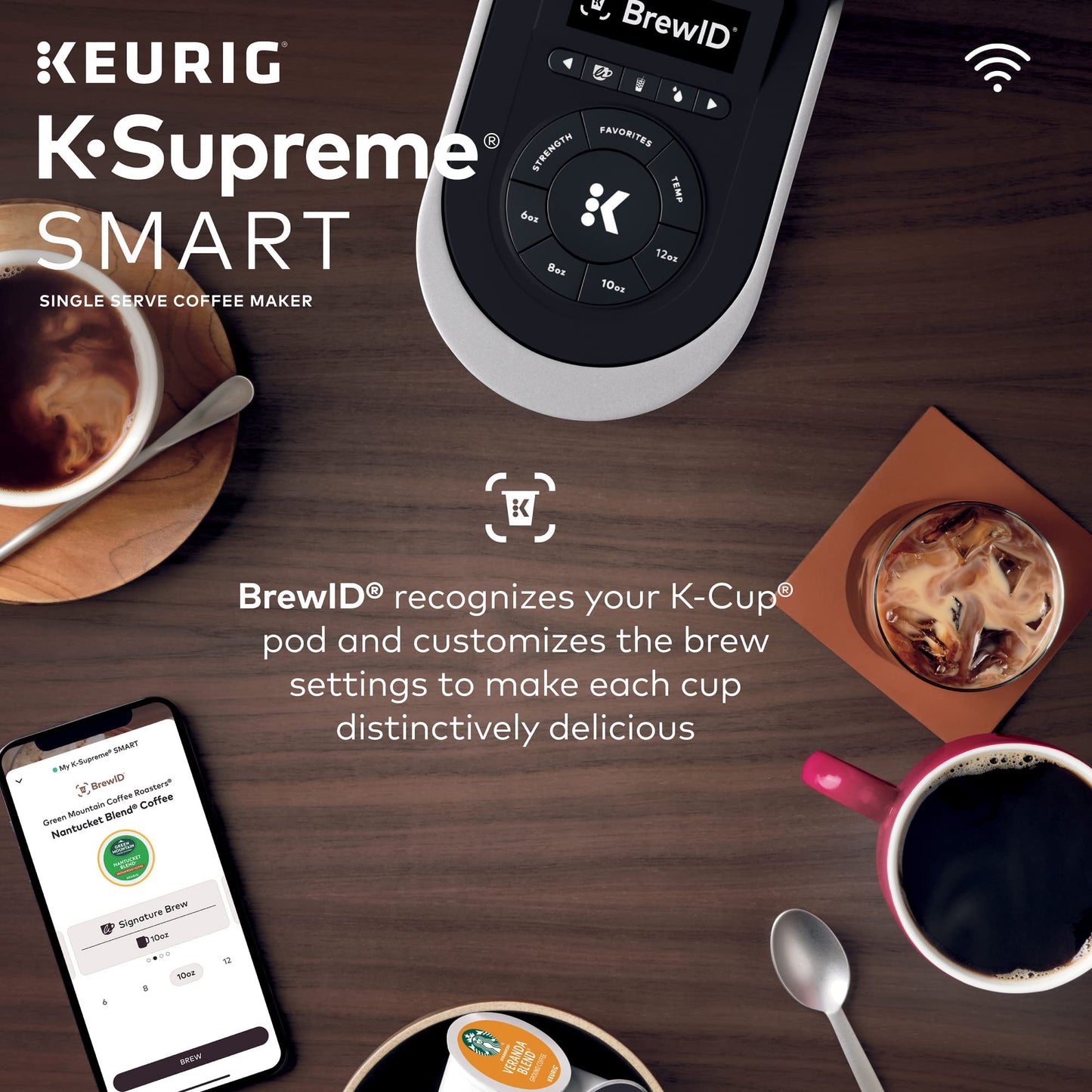 Keurig K-Supreme SMART Coffee Maker, MultiStream Technology, Brews 6-12oz Cup Sizes, Black