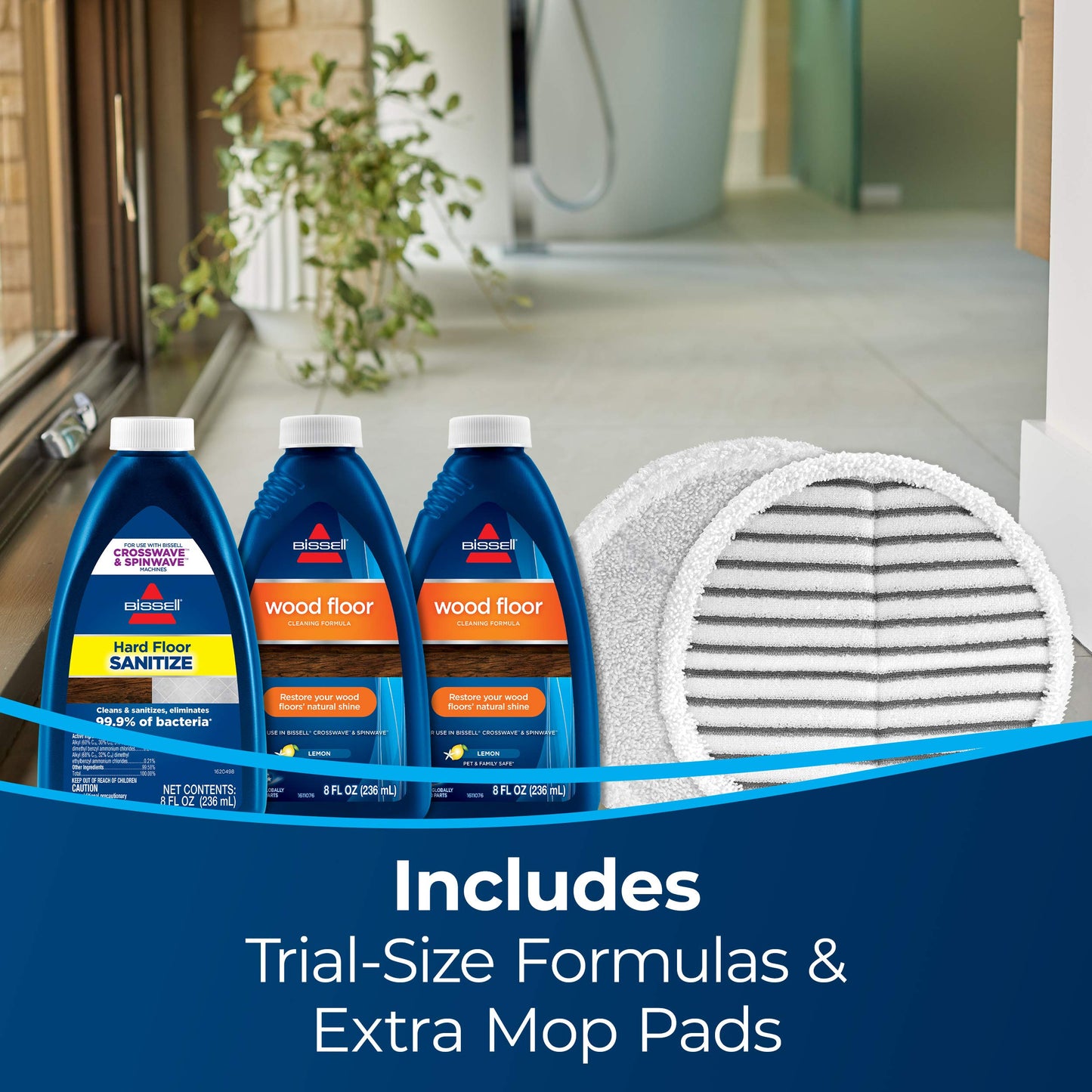 Bissell Lightweight SpinWave Expert Hard Floor Spin Mop, 20393,White/Black