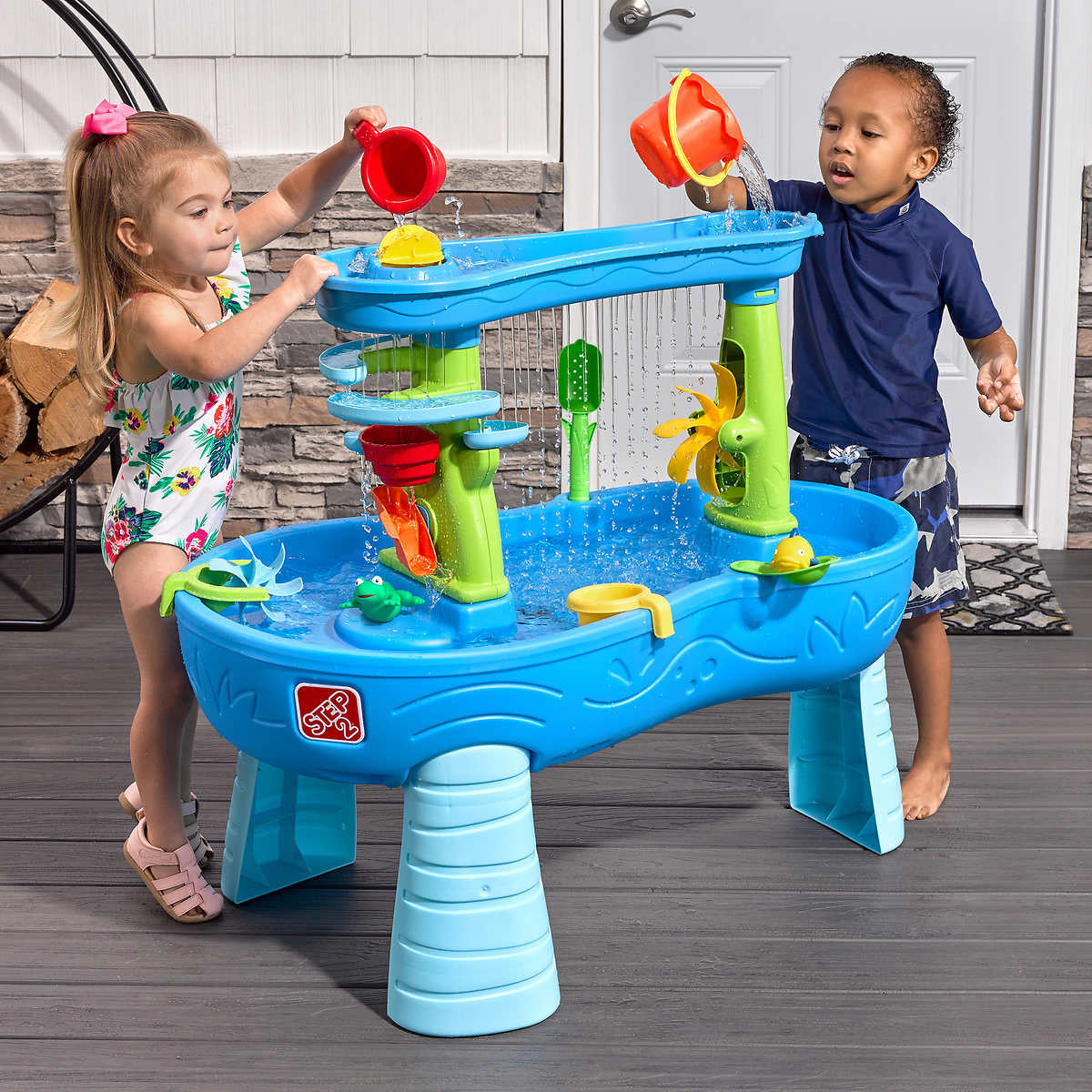 Double Rain Showers Splash Water Play Table