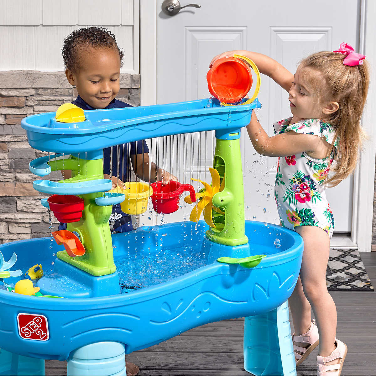 Double Rain Showers Splash Water Play Table