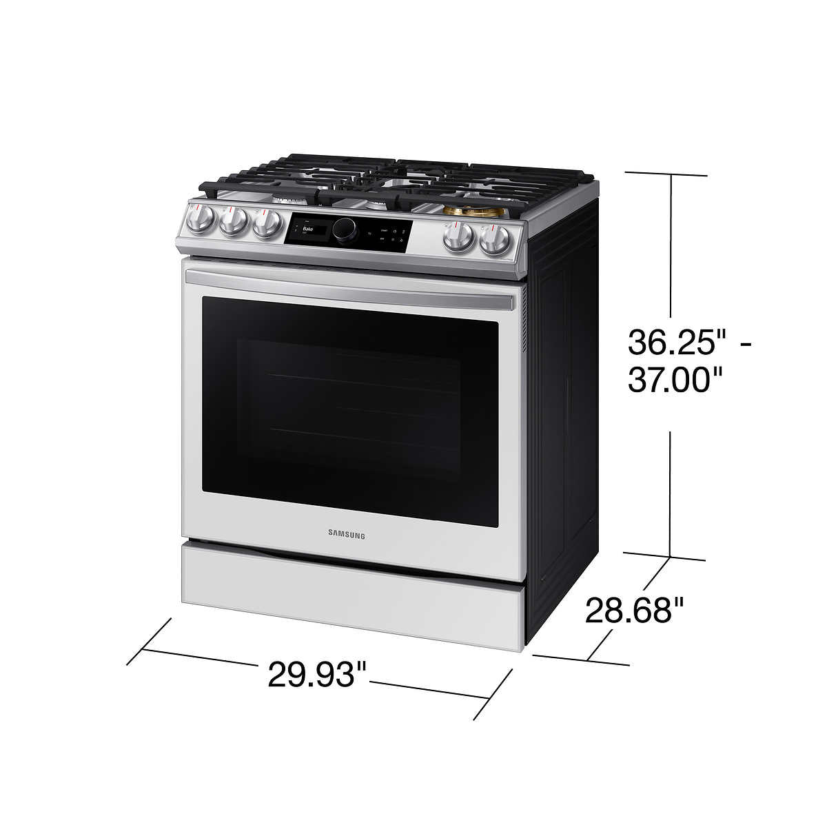 Samsung 6.0 cu. ft. Front Control Slide-in Gas Range with Smart Dial and Air Fry
