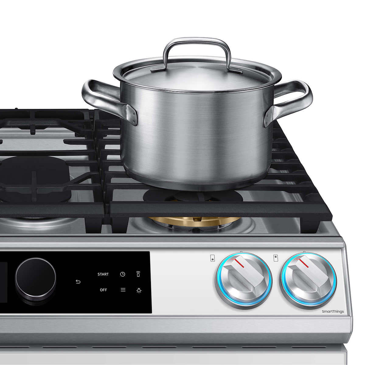 Samsung 6.0 cu. ft. Front Control Slide-in Gas Range with Smart Dial and Air Fry
