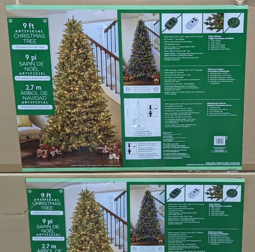 9-Ft Artificial Pre-Lit LED Tree