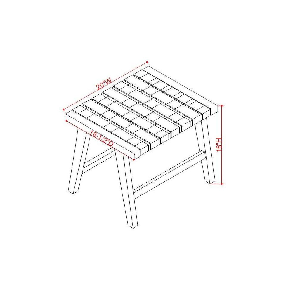 Ceylon Woven and Wood Ottoman - Opalhouse