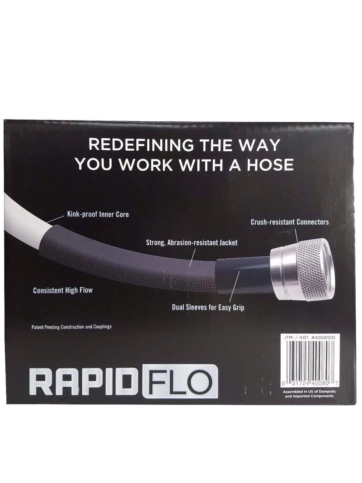 Rapid Flo Light Weight Tough Kink-Resistant Garden Hose 5/8 in 100 Ft