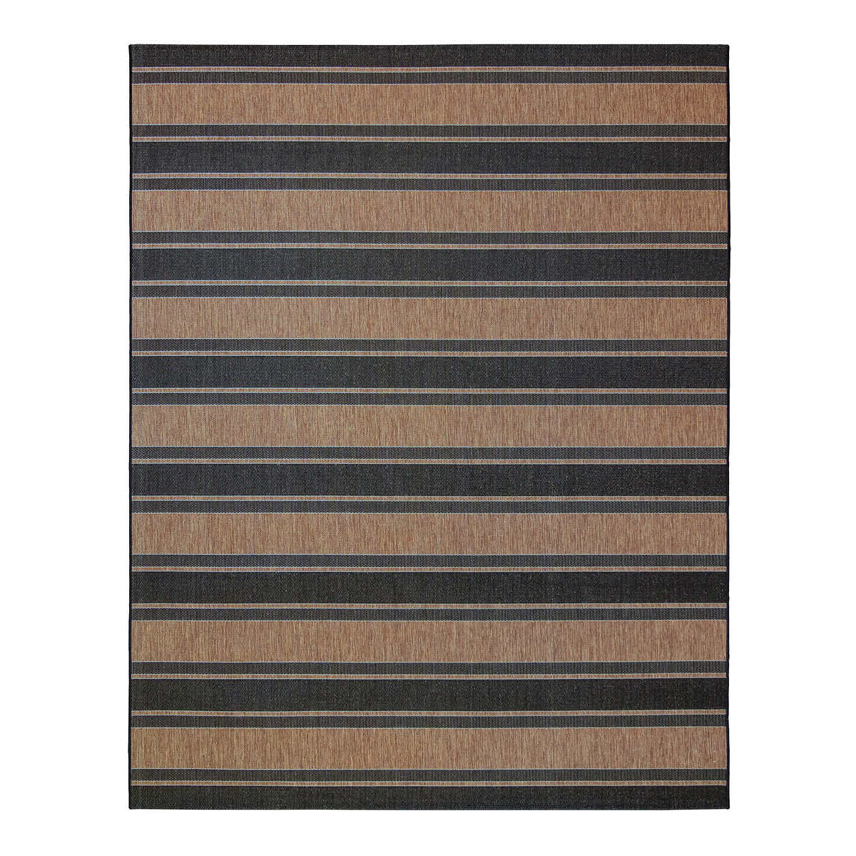 Naples Indoor/Outdoor Rug Collection, Zuma Striped Color: Brown