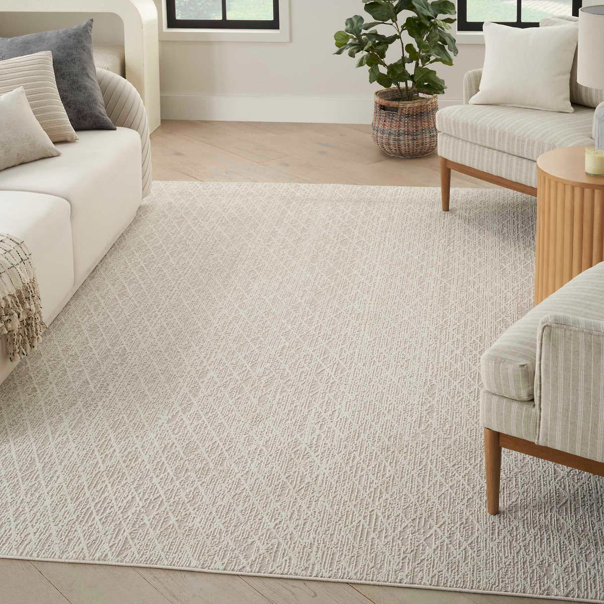 Reclaimed Area Rug, Crystal, Ivory Rug Size: 7 ft. 10 in. x 9 ft. 10 in.