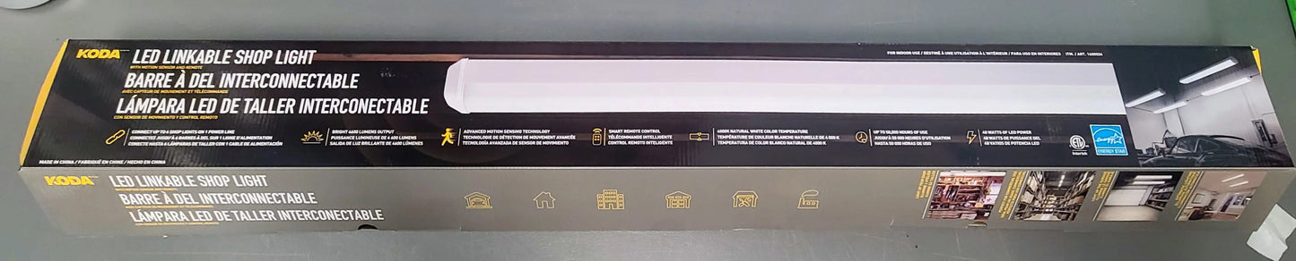 Koda 46 LED Linkable Shop Light W Motion Sensor and Remote Garage Commercial