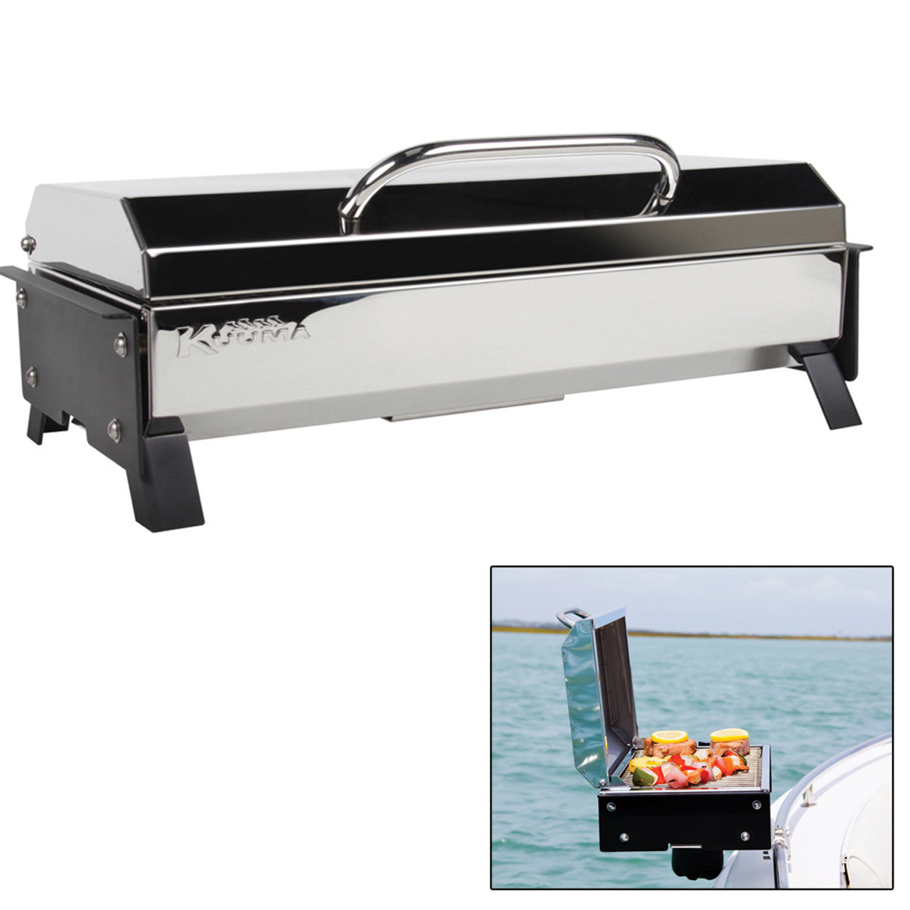 Kuuma Portable Profile 150 Propane Gas Grill in Stainless Steel