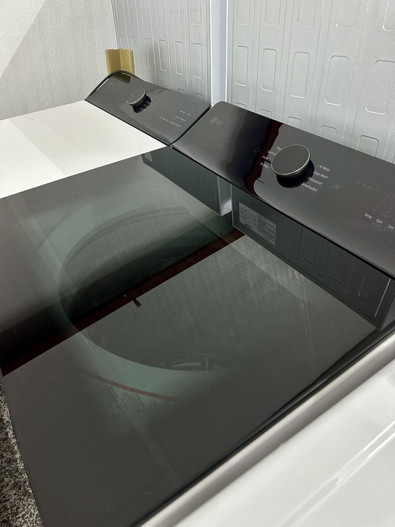 LG 5.5 cu. ft. Top Load Washer with EasyUnload and 7.3 cu. ft. Rear Control ELECTRIC Dryer with EasyLoad