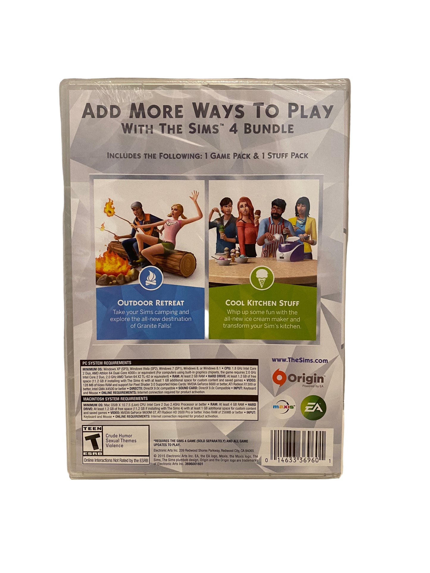 The Sims 4 Bundle Pack: Outdoor Retreat and Cool Kitchen Stuff Pack - PC