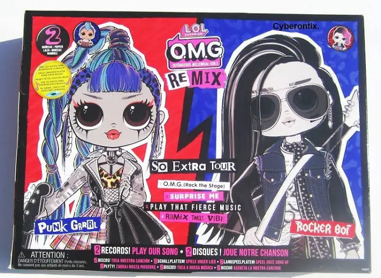 L.O.L. Surprise O.M.G. Remix Rocker Boi and Punk Grrrl 2 Pack
