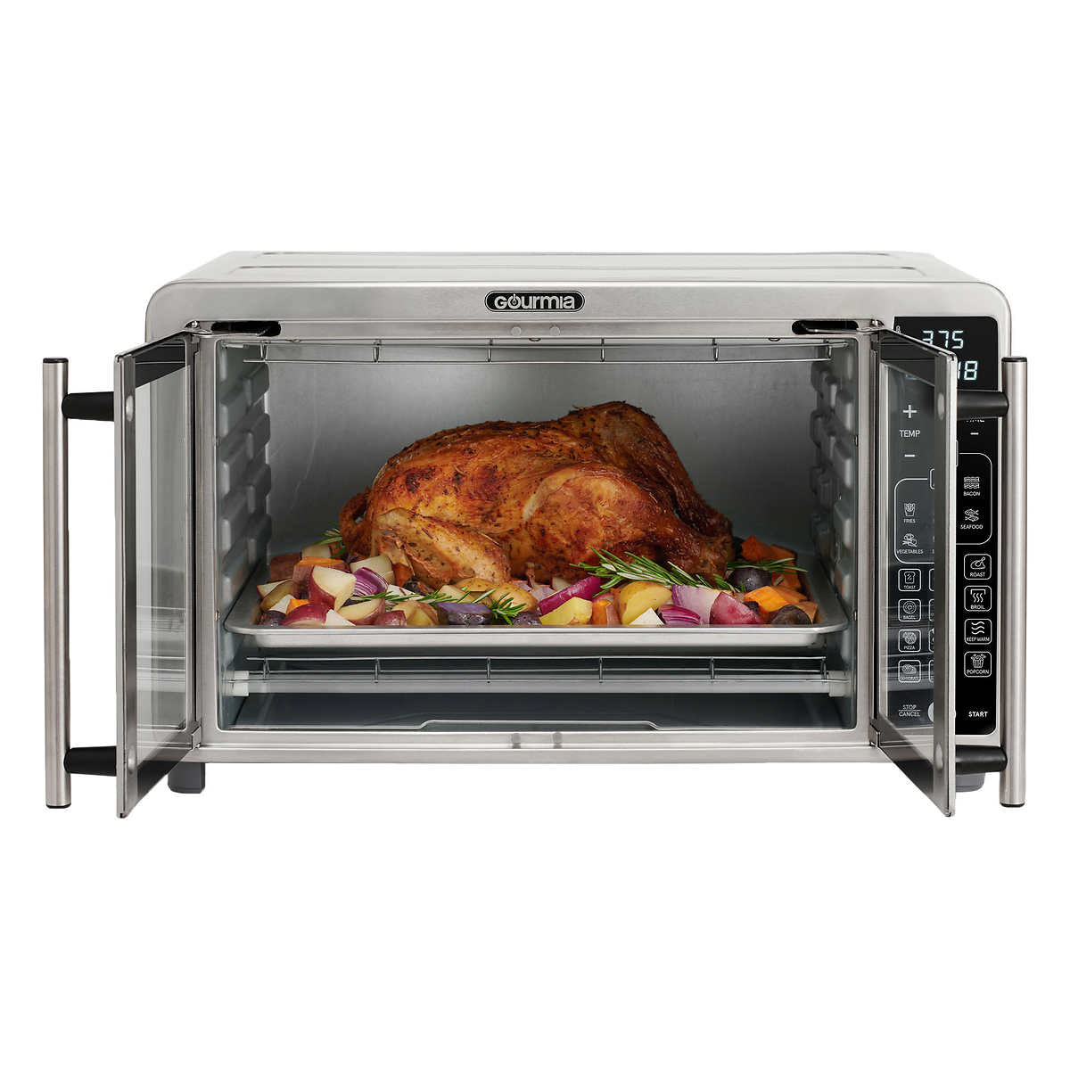 Gourmia XL Digital Air Fryer Toaster Oven with Single-Pull French Doors