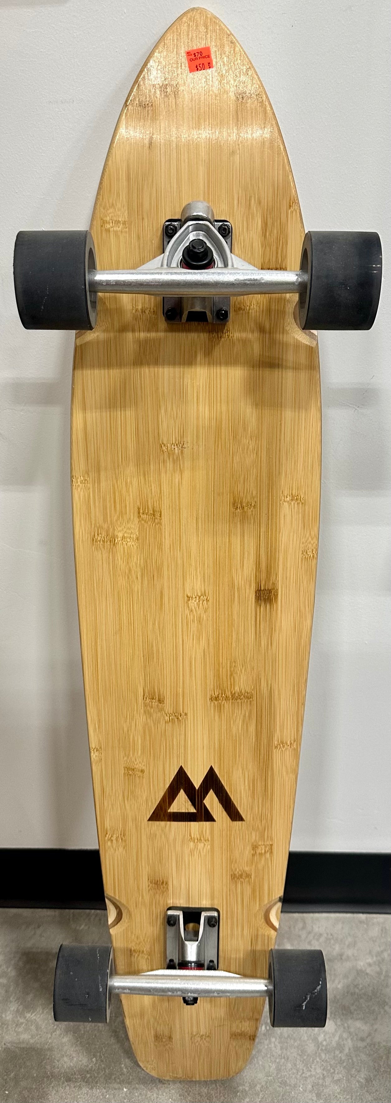 Magneto 44 inch Kicktail Cruiser Longboard Skateboard | Bamboo and Hard Maple Deck