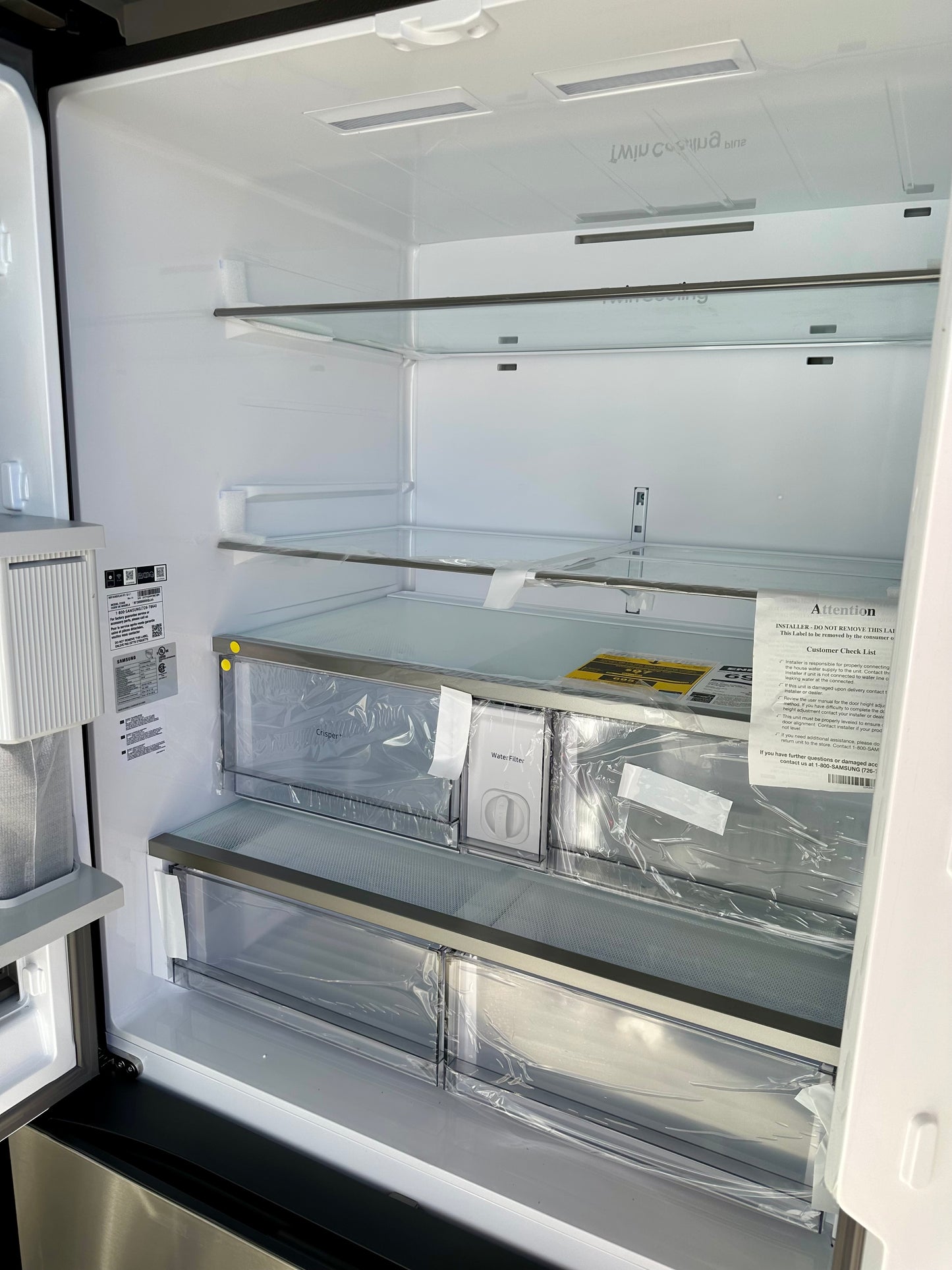 Samsung 30 cu. ft. Bespoke 3-Door French Door Refrigerator with Beverage Center