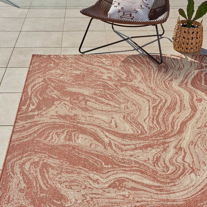 Naples Indoor/Outdoor Area Rug, Ciro Color: Red Rug Size: 7 ft. 10 in. x 10 ft.