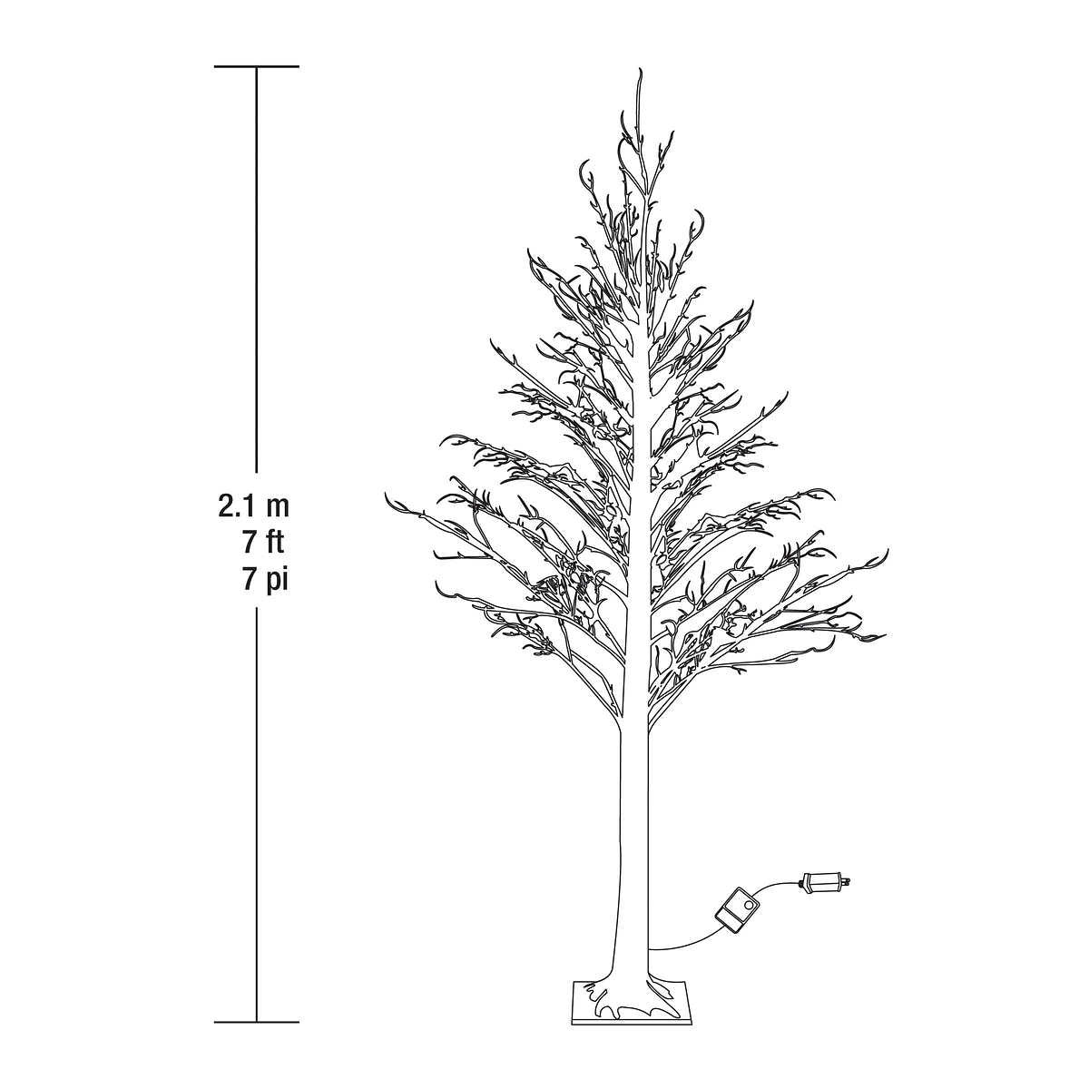 7' Iced LED Tree