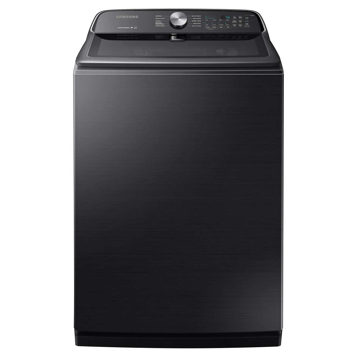 Samsung 5.4CuFt Active WaterJet Washer and 7.4CuFt GAS Dryer with Steam Sanitize+ Laundry Package