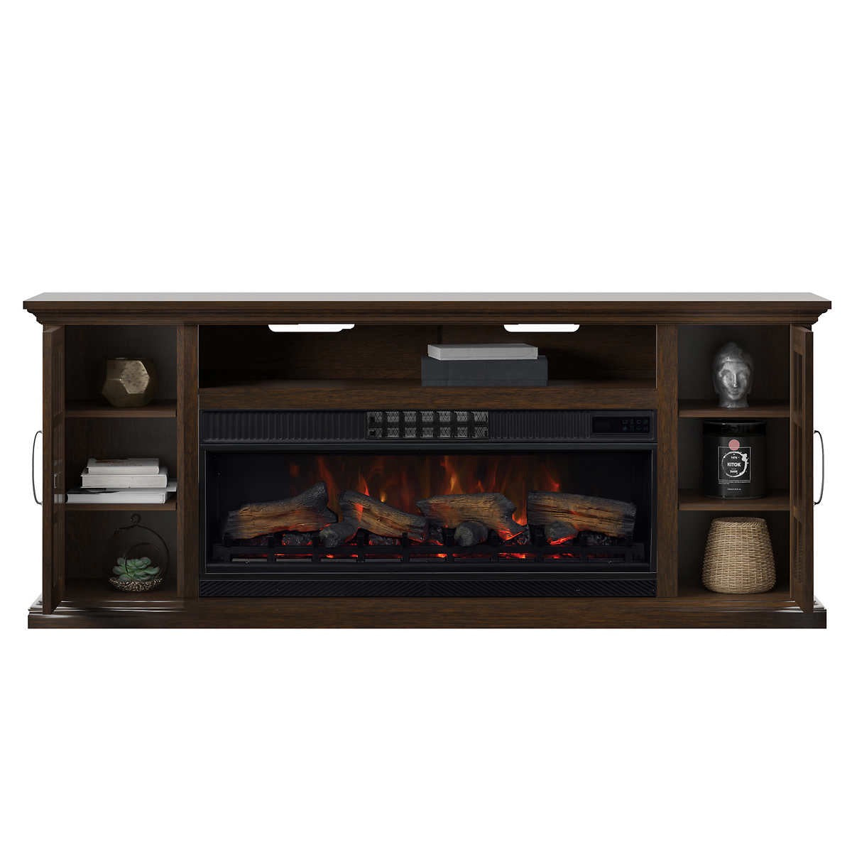 Tresanti Mayson TV Console with ClassicFlame CoolGlow 2-in-1 Electric Fireplace and Fan