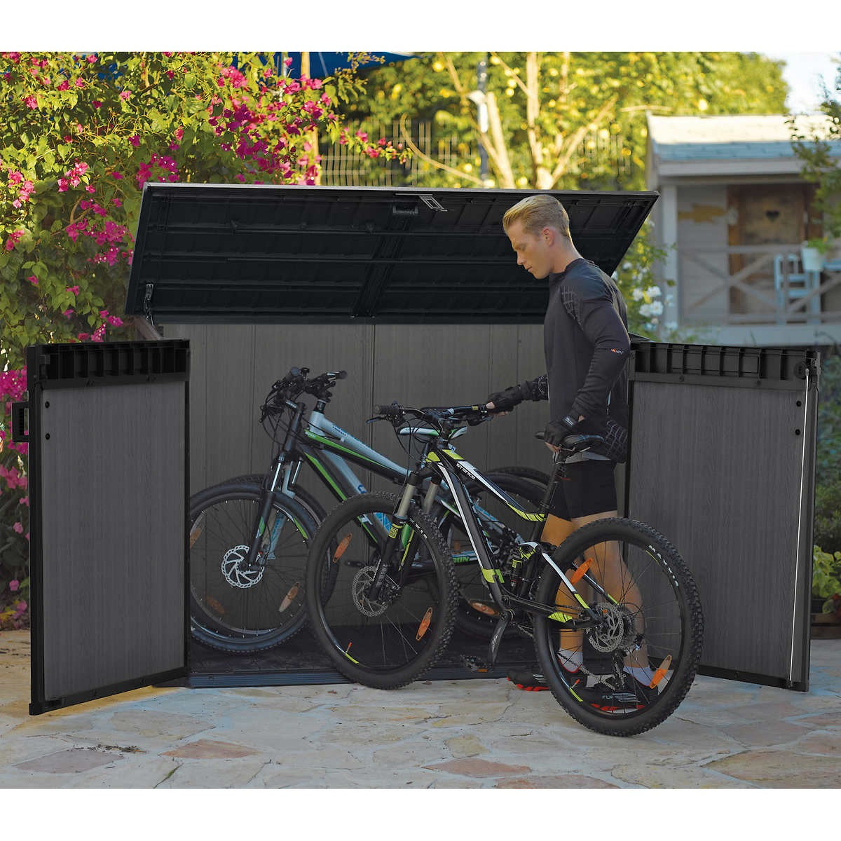 Keter Cortina Mega Premium Modern Horizontal Outdoor Storage Shed