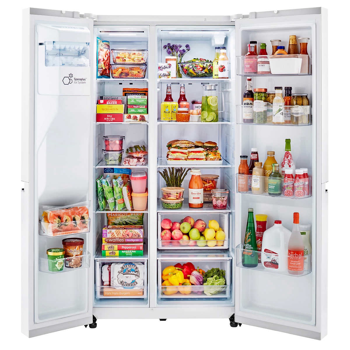 LG 27 cu.ft. Side by Side Refrigerator with Smooth Touch Ice Dispenser