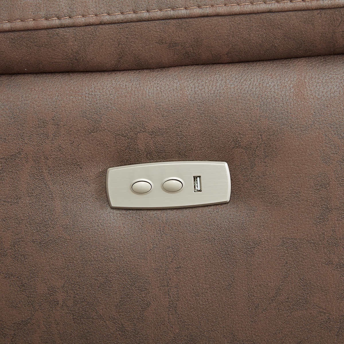 Lawton Fabric Power Reclining Sofa with Power Headrests