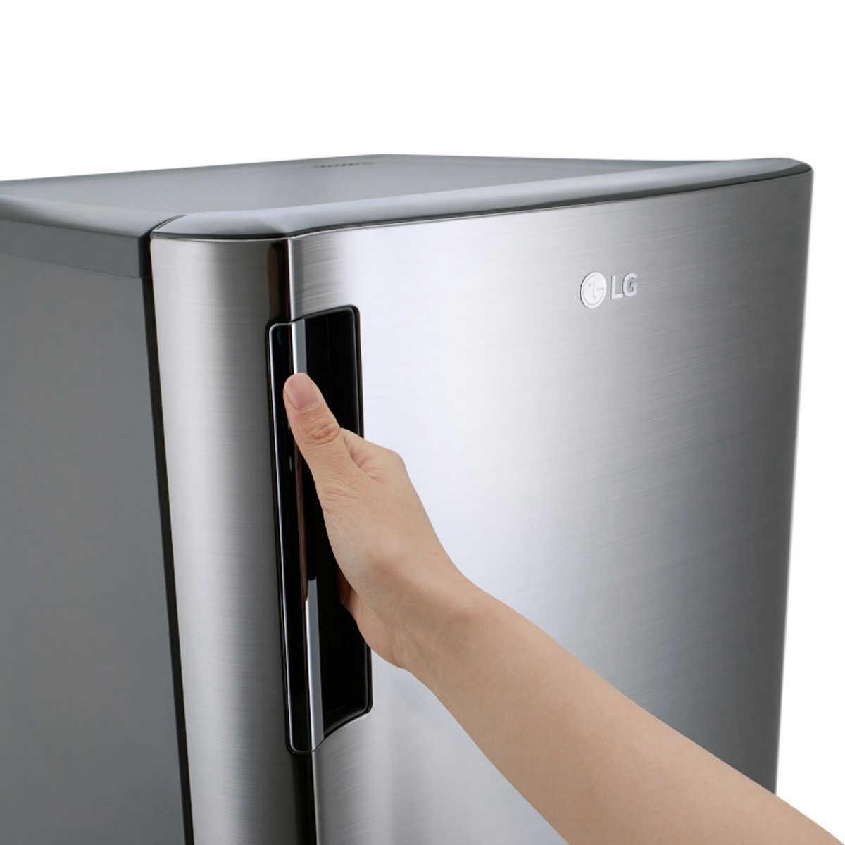 LG 6.0 cu. ft. Single Door Refrigerator with Inverter Compressor and Pocket Handle in Platinum Silver